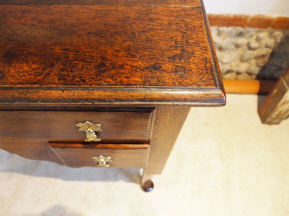 Table lowboy outstanding George II Oak hall lamp side c1740 View III