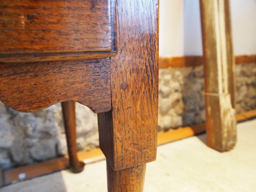 Table lowboy outstanding George II Oak hall lamp side c1740 View V