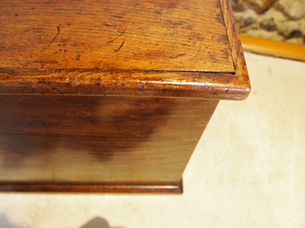 Chest trunk coffer blanket box George III Elm c1800 View VII