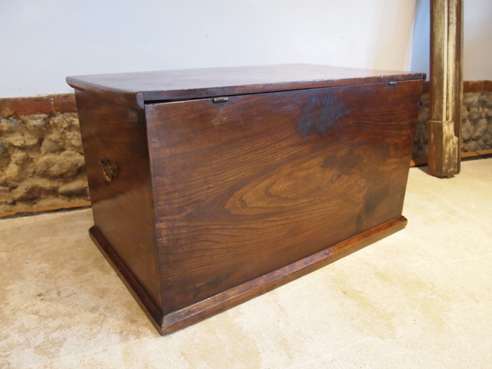 Chest trunk coffer blanket box George III Elm c1800 View X
