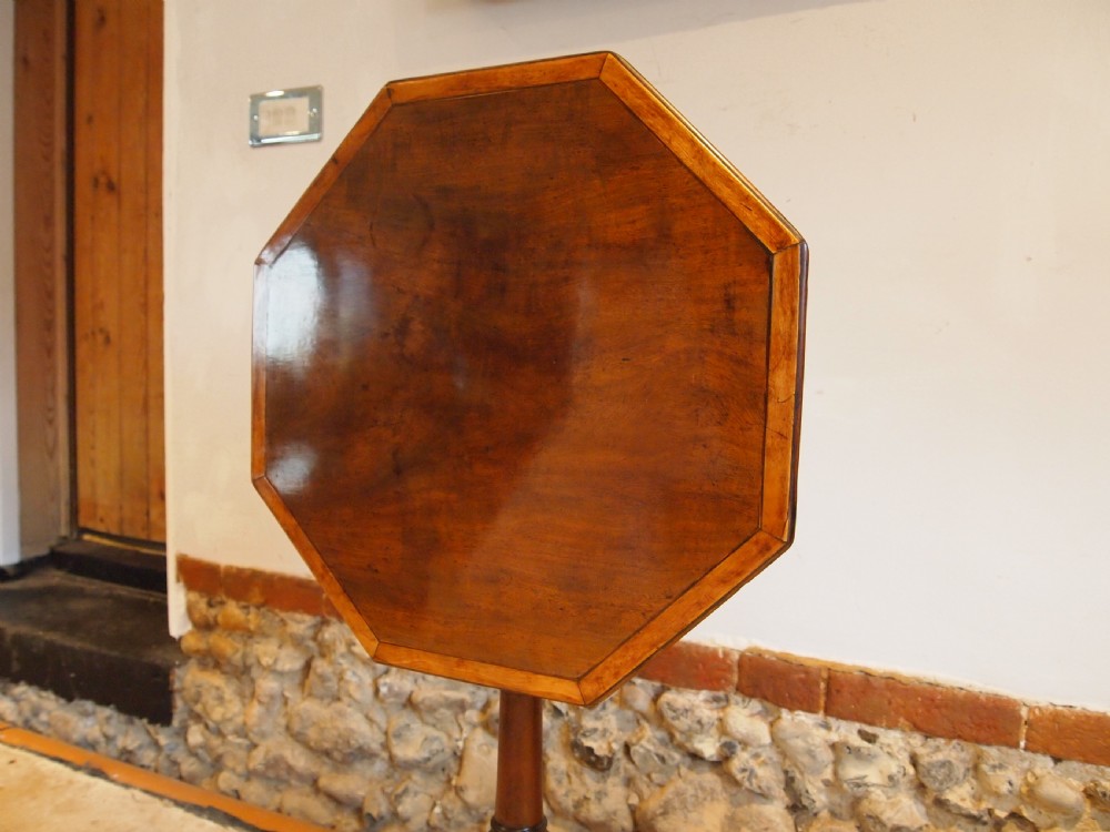 Table rare fine Sheraton side hall wine lamp tilt top Mahogany c1780 View XI