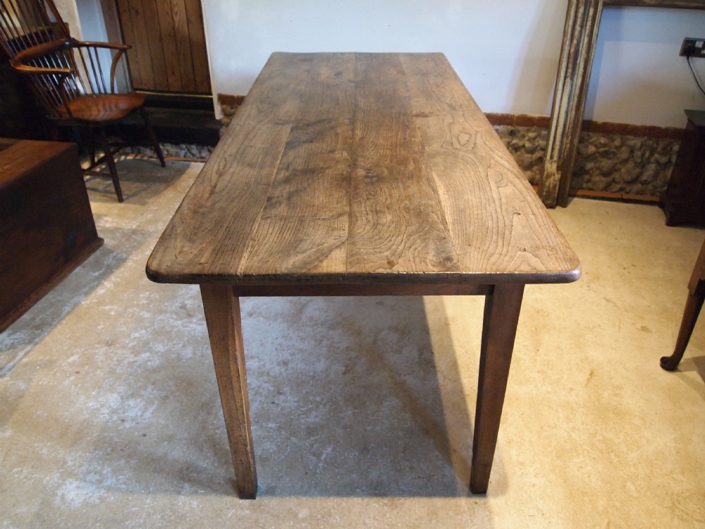 Table rare French Chestnut refectory farmhouse dining c1800 View III