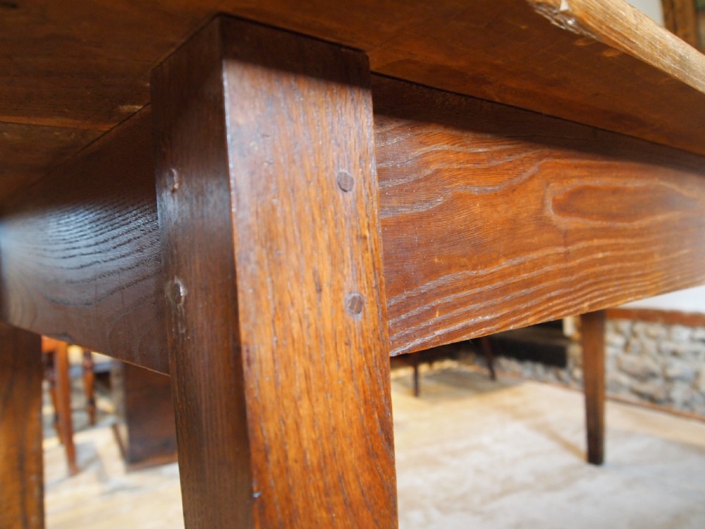 Table rare French Chestnut refectory farmhouse dining c1800 View V
