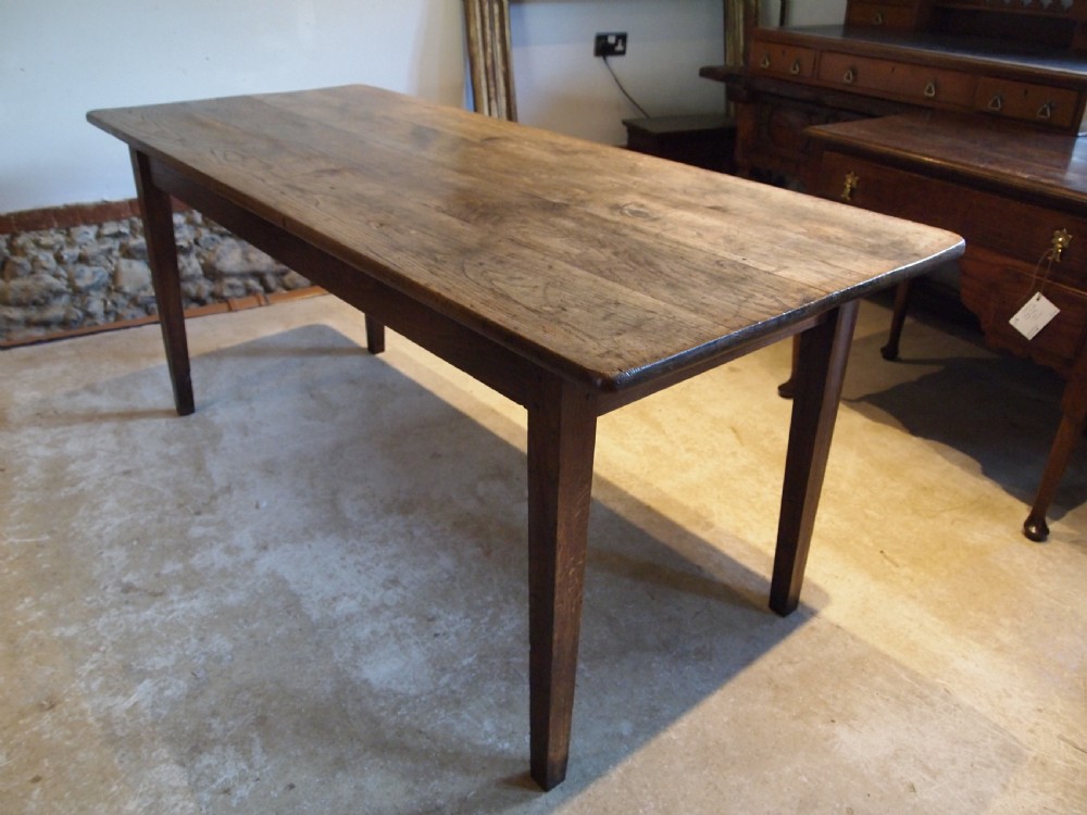 Table rare French Chestnut refectory farmhouse dining c1800 View VI