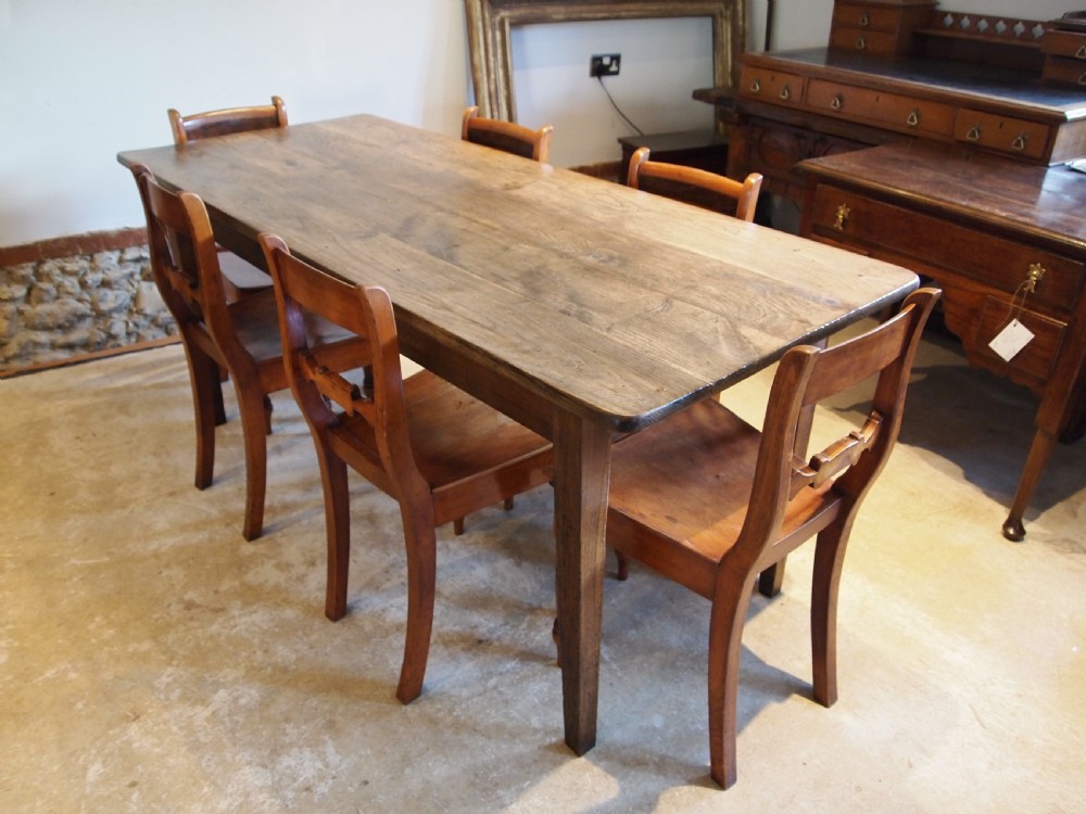 Table rare French Chestnut refectory farmhouse dining c1800 View IX