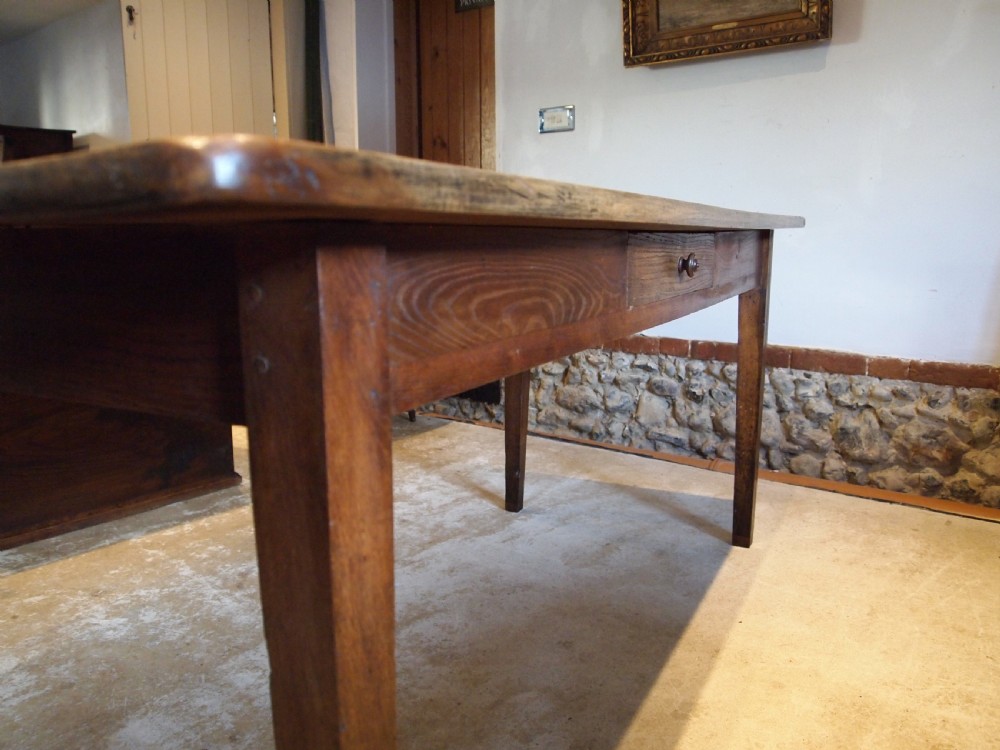 Table rare French Chestnut refectory farmhouse dining c1800 View XI
