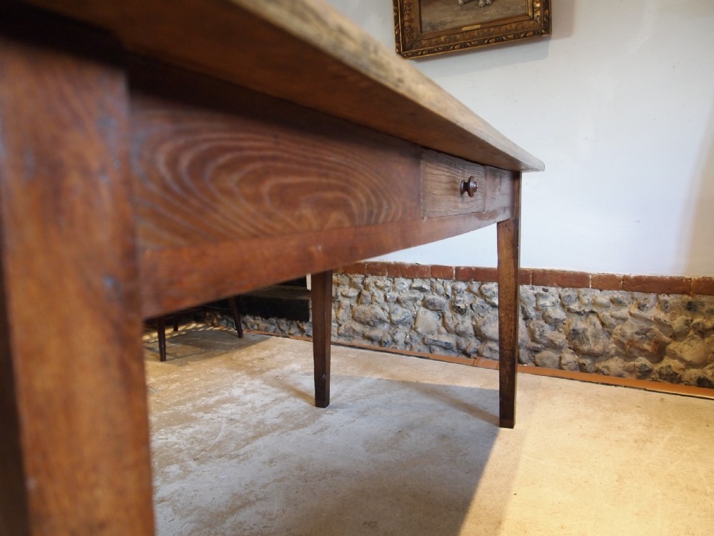 Table rare French Chestnut refectory farmhouse dining c1800 View XIV
