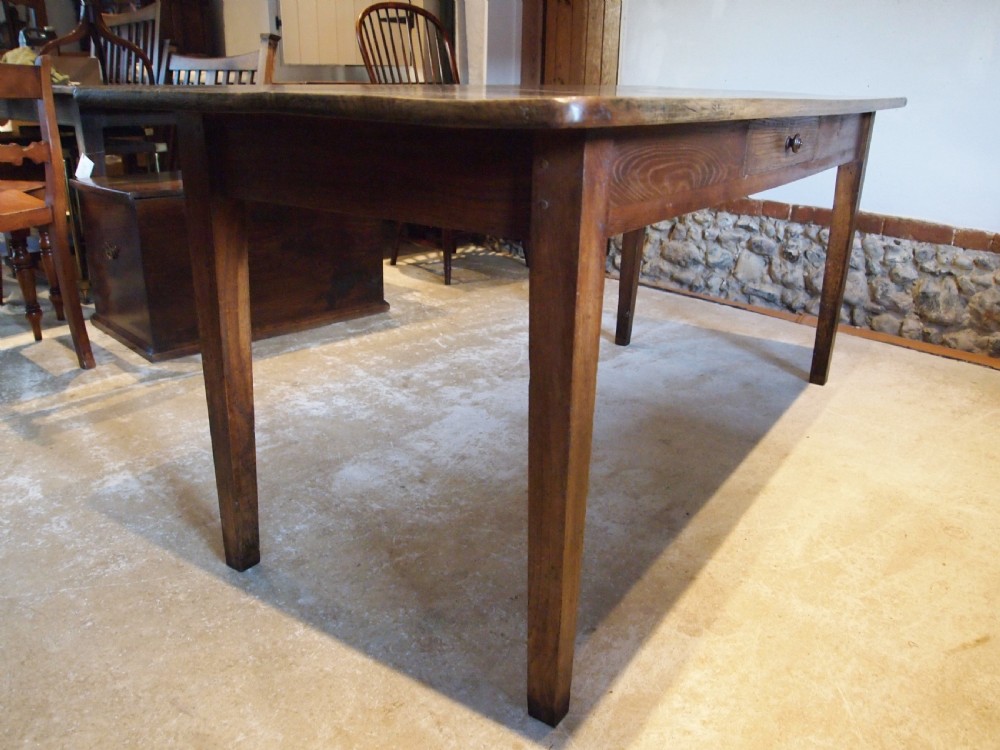 Table rare French Chestnut refectory farmhouse dining c1800 View XVI