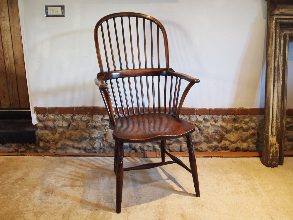 Chairs wonderful high back George III Windsor armchair c1800
