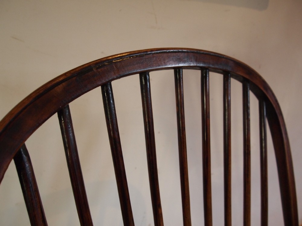 Chairs wonderful high back George III Windsor armchair c1800 View V