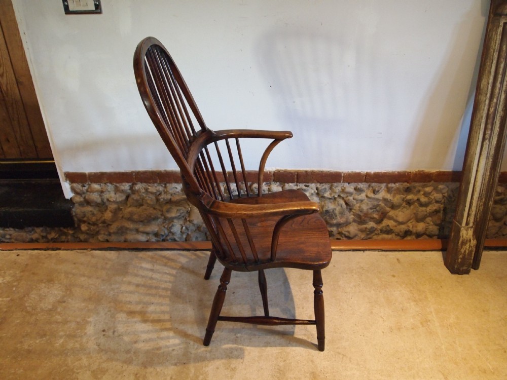 Chairs wonderful high back George III Windsor armchair c1800 View VI
