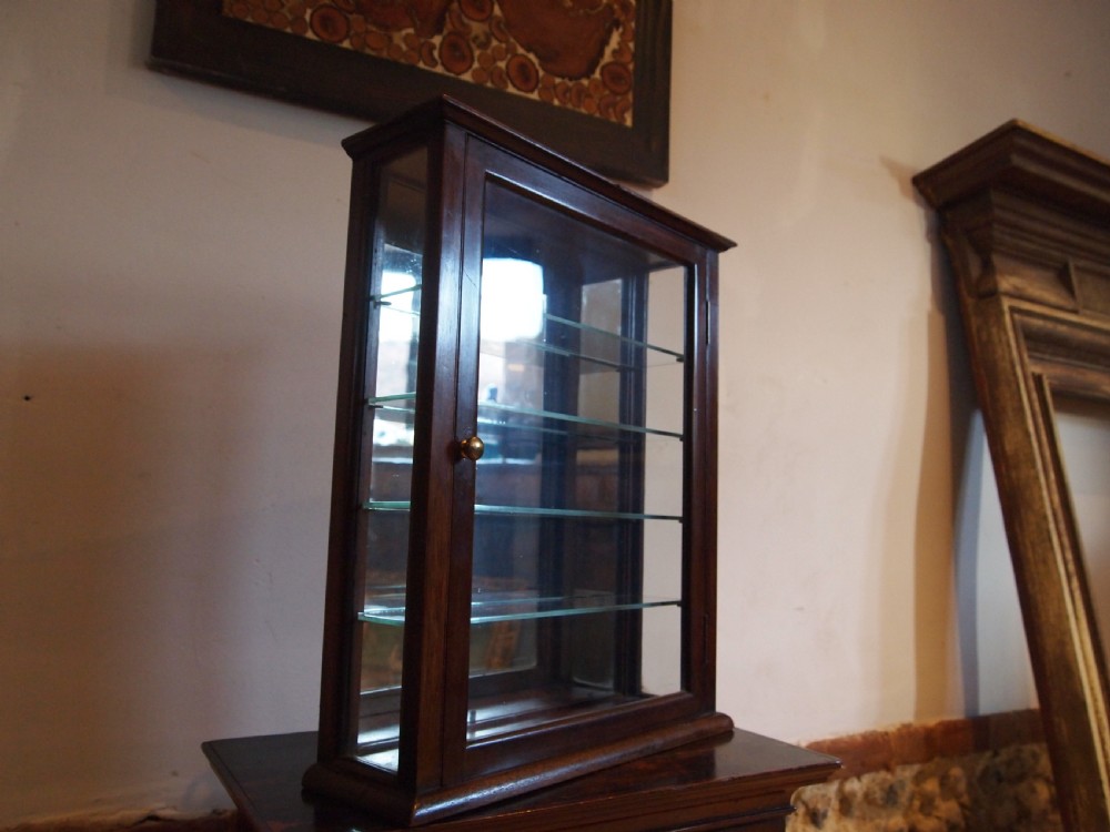Cabinet display apothecary Victorian Mahogany c1890 View VI