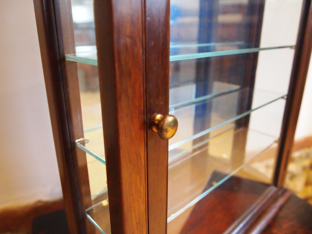 Cabinet display apothecary Victorian Mahogany c1890 View IX