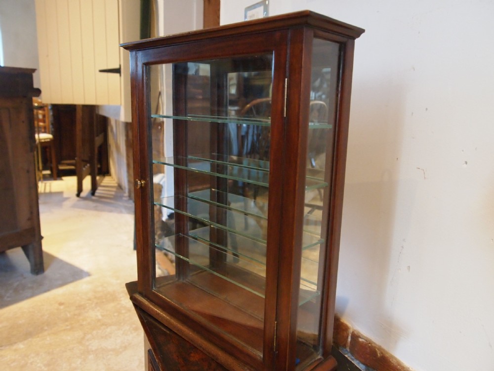 Cabinet display apothecary Victorian Mahogany c1890 View XIII
