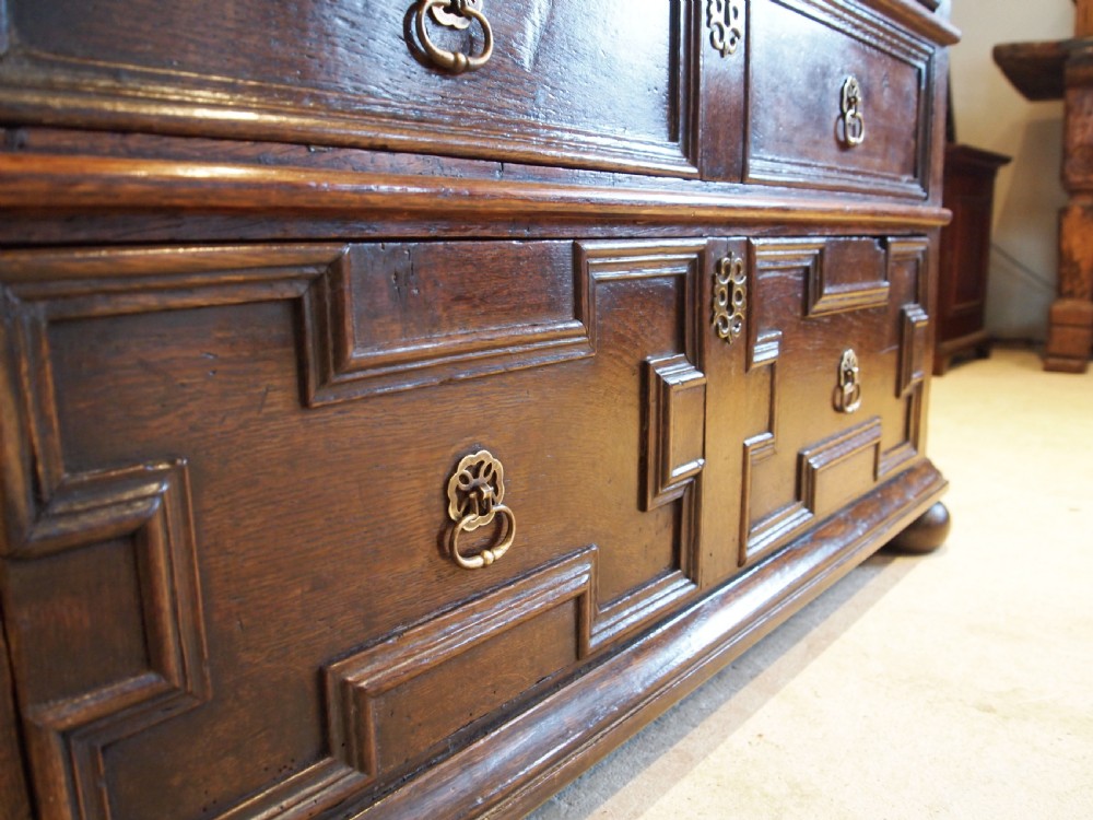 Chest of drawers rare small Charles II Oak c1680 View VI
