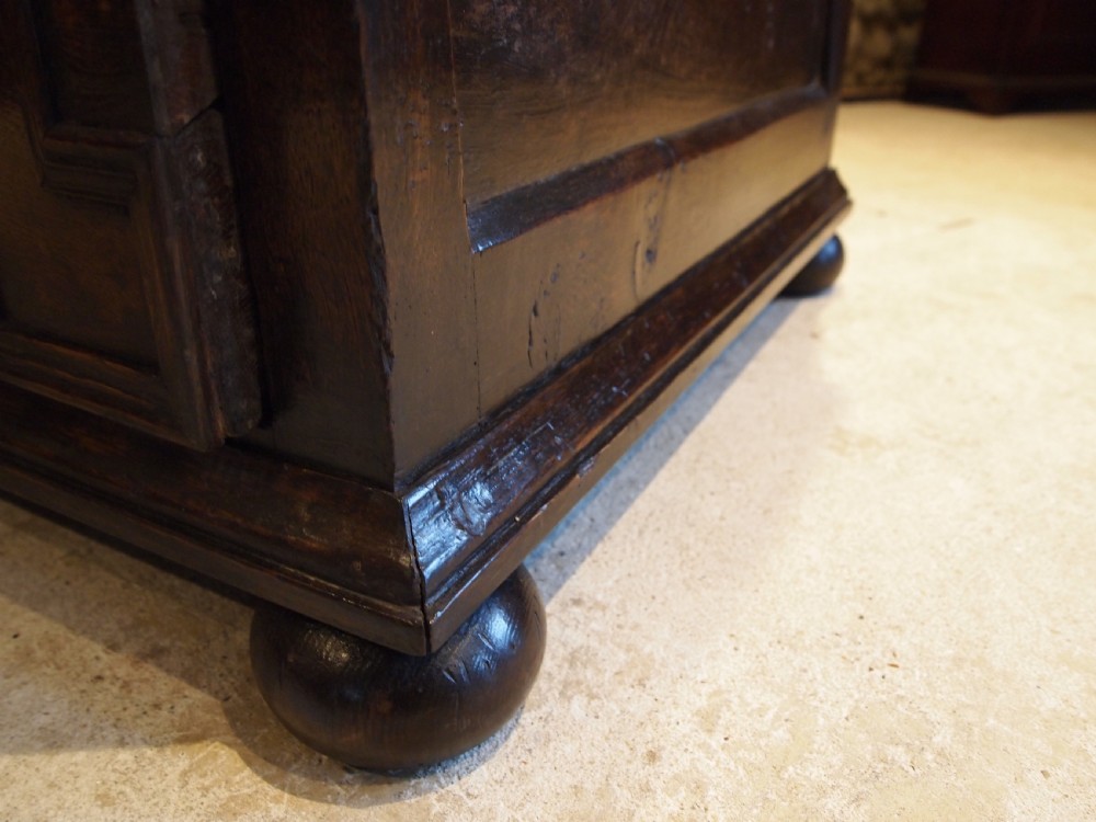 Chest of drawers rare small Charles II Oak c1680 View XI