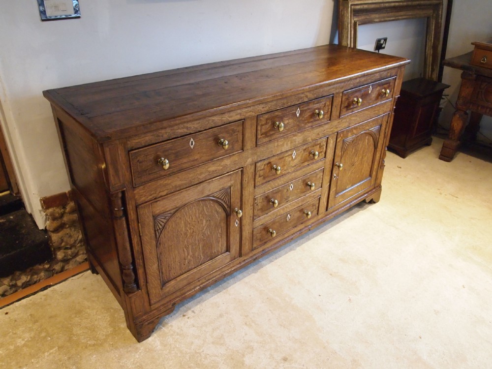 Dresser outstanding George III Oak sideboard c1800
