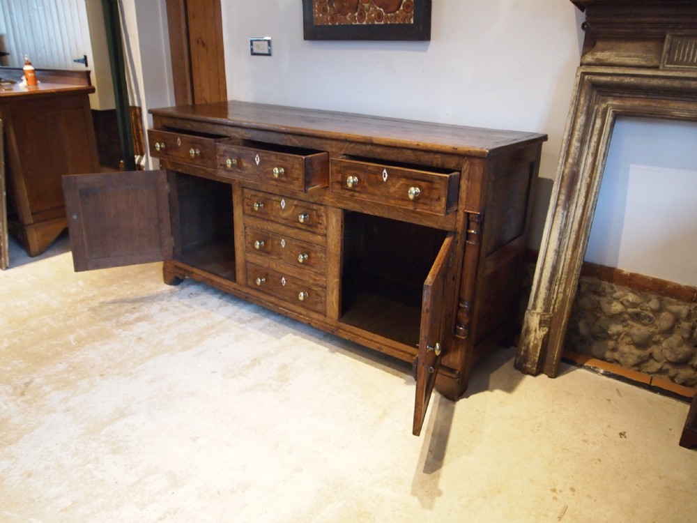 Dresser outstanding George III Oak sideboard c1800 View V