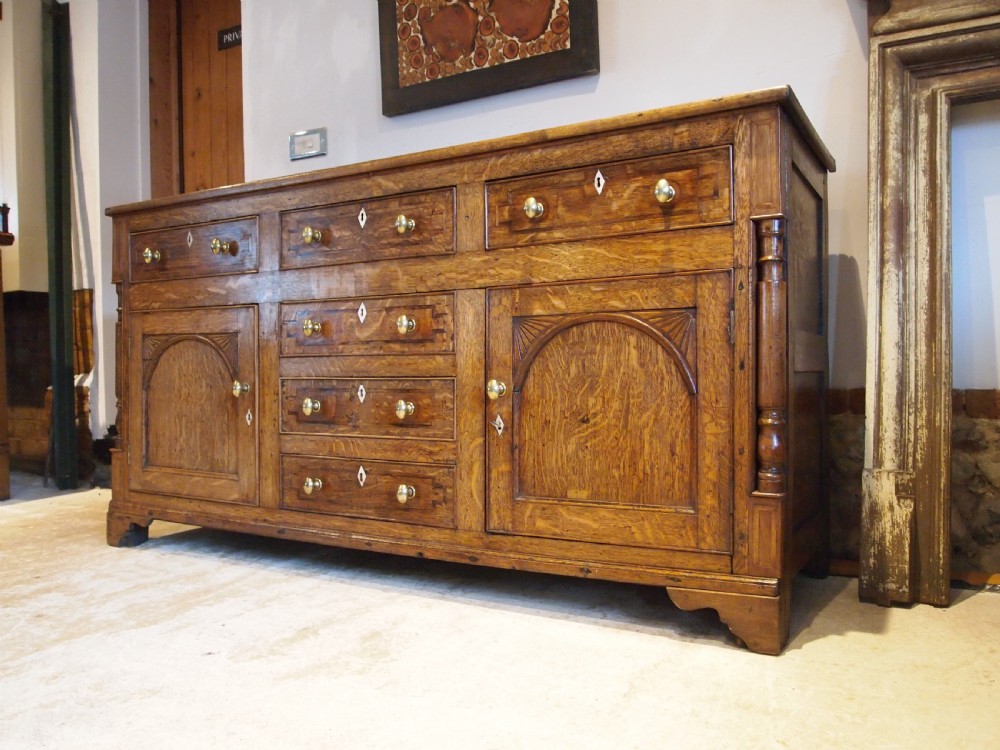 Dresser outstanding George III Oak sideboard c1800 View VI