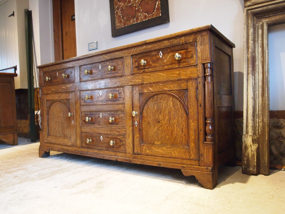 Dresser outstanding George III Oak sideboard c1800 View VIII