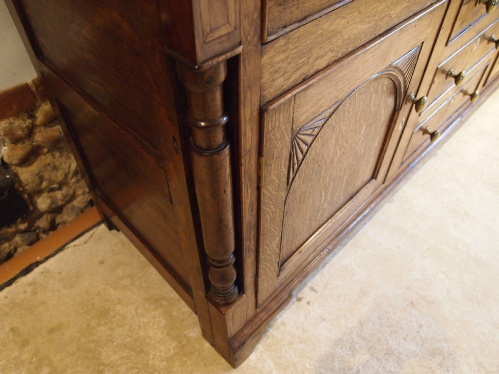 Dresser outstanding George III Oak sideboard c1800 View IX