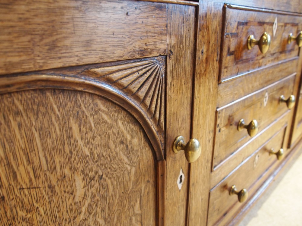 Dresser outstanding George III Oak sideboard c1800 View XI