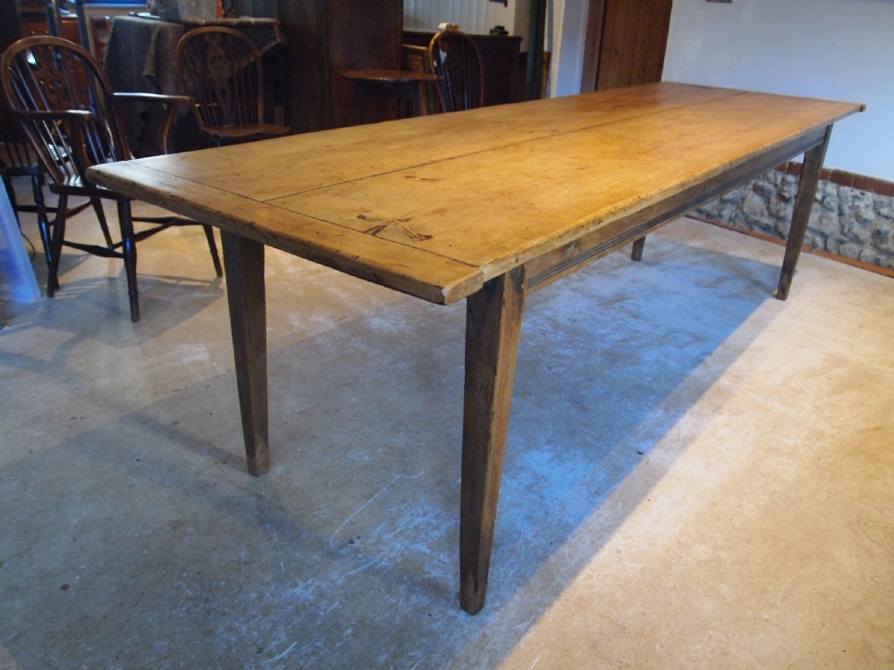 Table stunning French Oak refectory dining large farmhouse c1860 View II