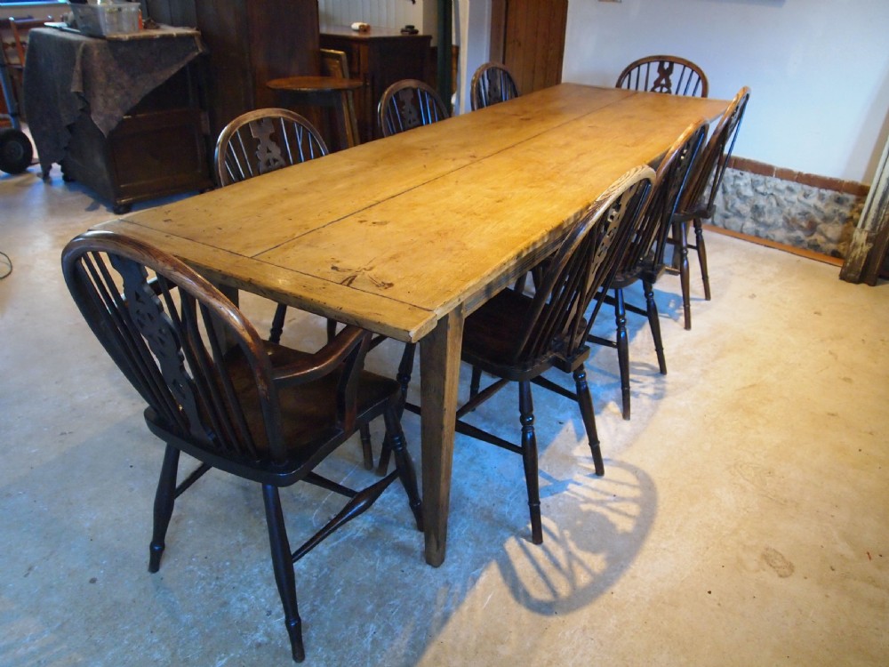 Table stunning French Oak refectory dining large farmhouse c1860 View IV