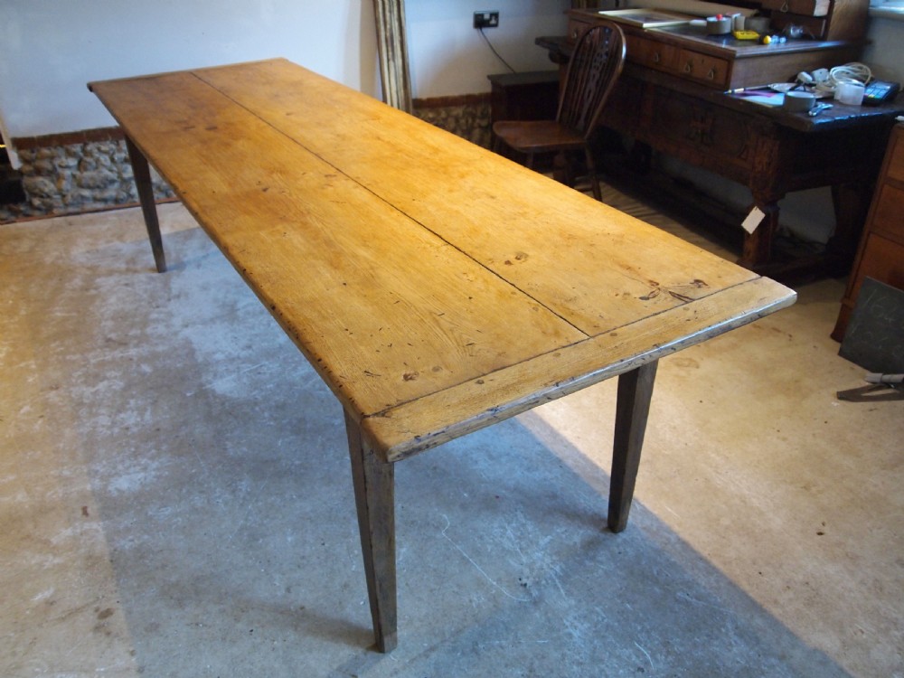 Table stunning French Oak refectory dining large farmhouse c1860 View V