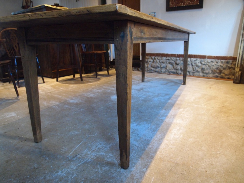 Table stunning French Oak refectory dining large farmhouse c1860 View VII