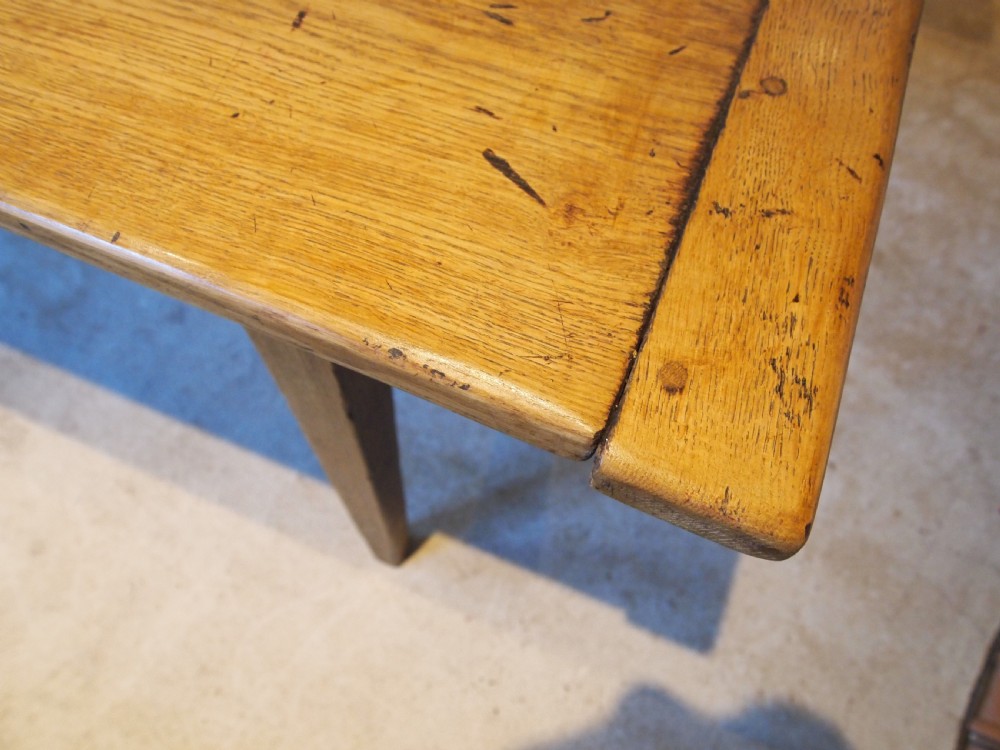 Table stunning French Oak refectory dining large farmhouse c1860 View XI