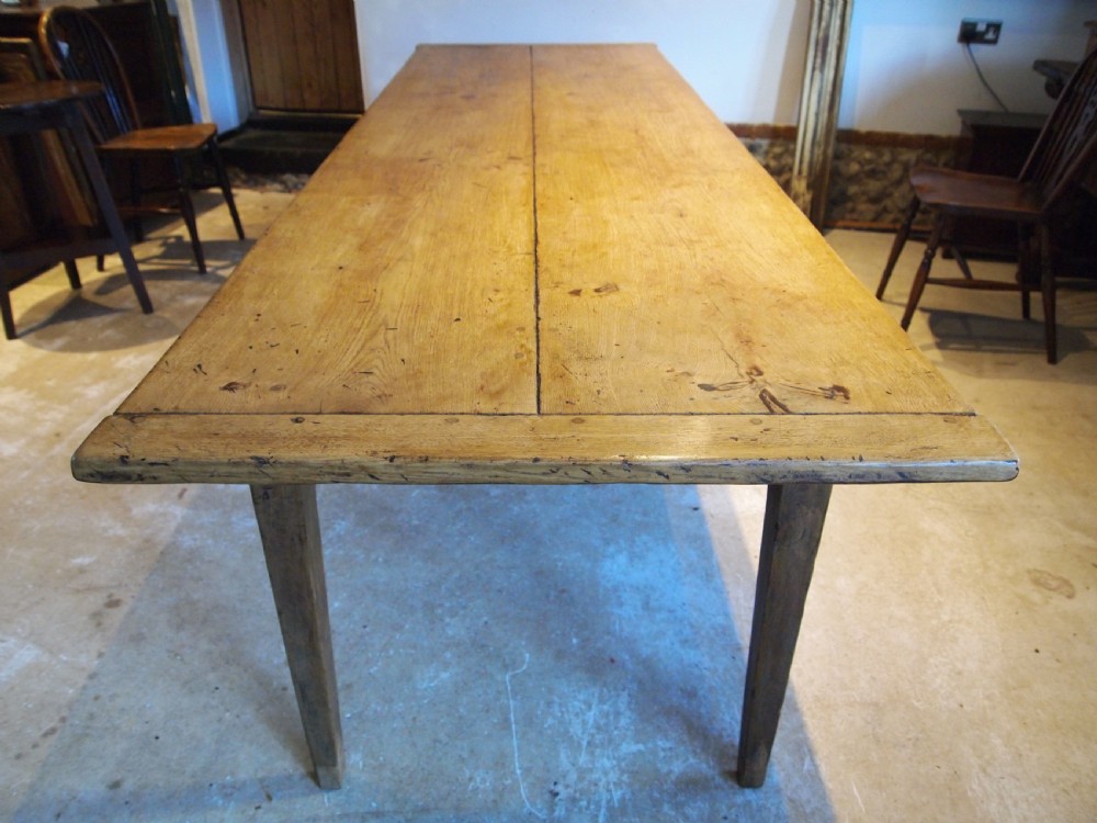 Table stunning French Oak refectory dining large farmhouse c1860 View XII