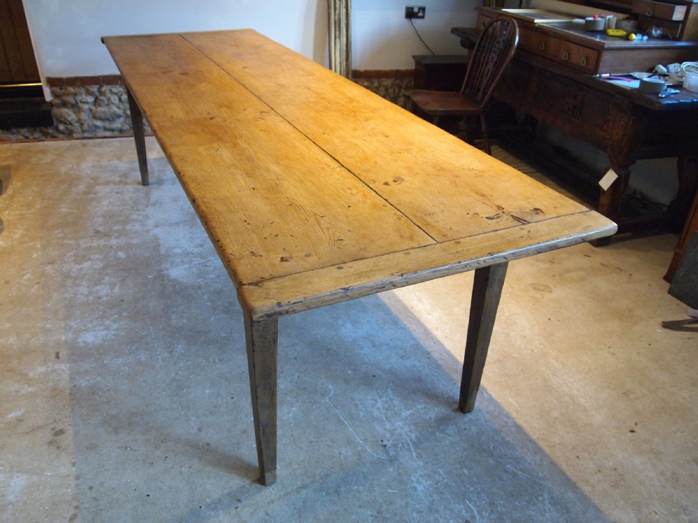 Table stunning French Oak refectory dining large farmhouse c1860 View XIII