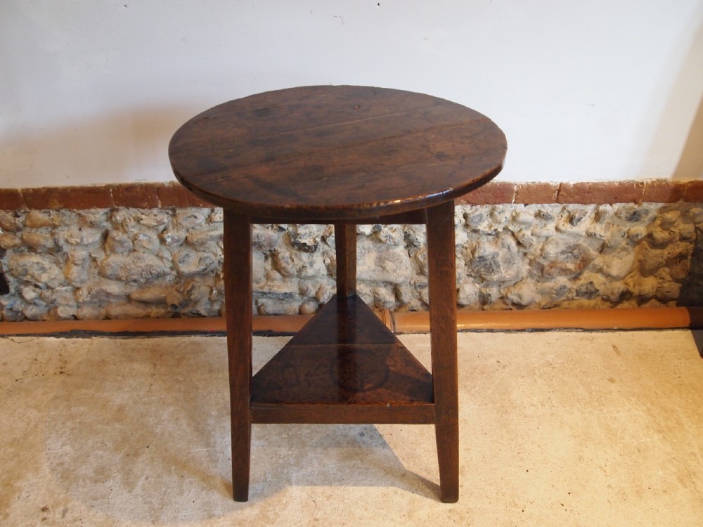Table wonderful George III Oak cricket table hall lamp side c1770 View VIII