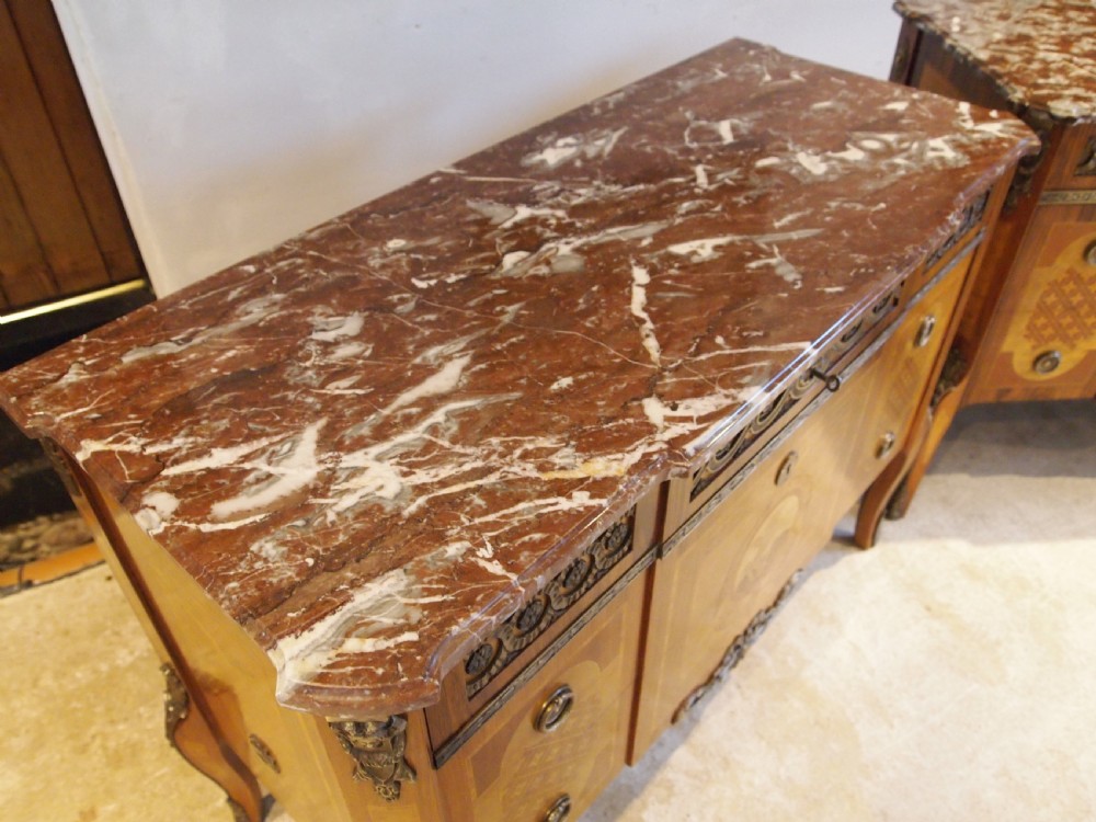 Chest of drawers rare pair of stunning Italian Commodes c1920 View III