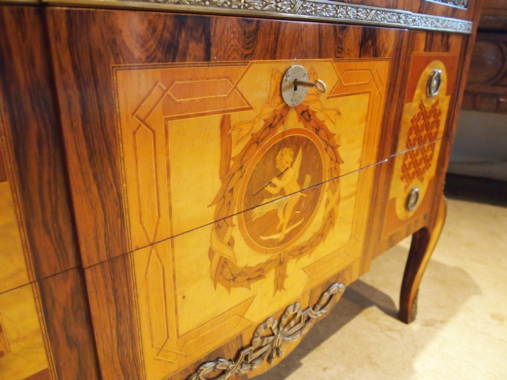 Chest of drawers rare pair of stunning Italian Commodes c1920 View VIII