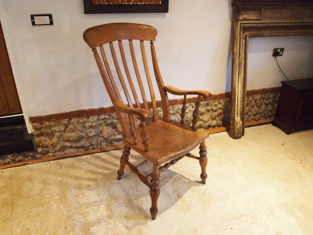 Chair super Victorian Grandfather chair lathe back c1870