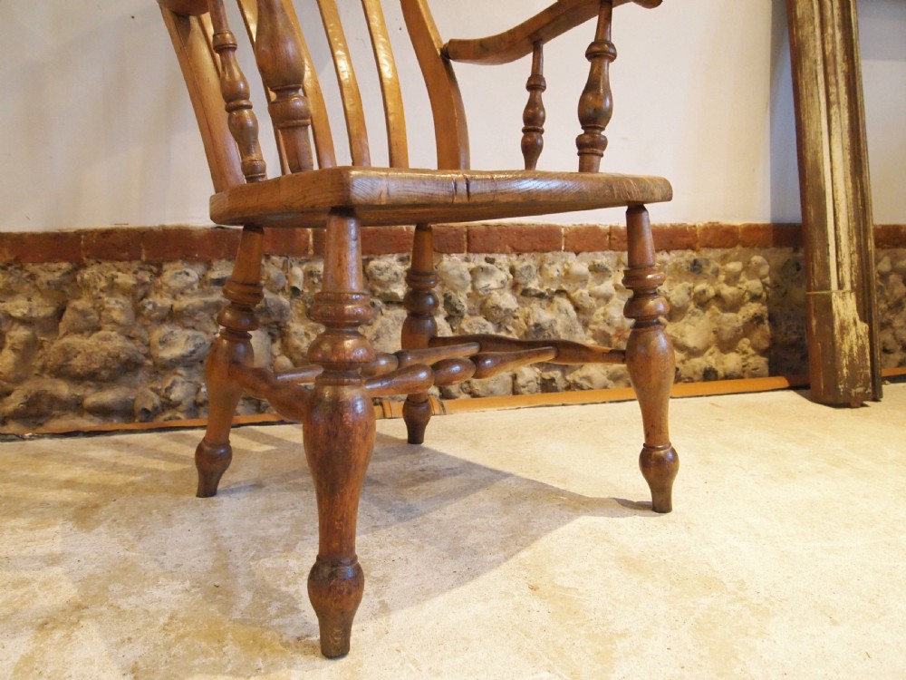 Chair super Victorian Grandfather chair lathe back c1870 View V