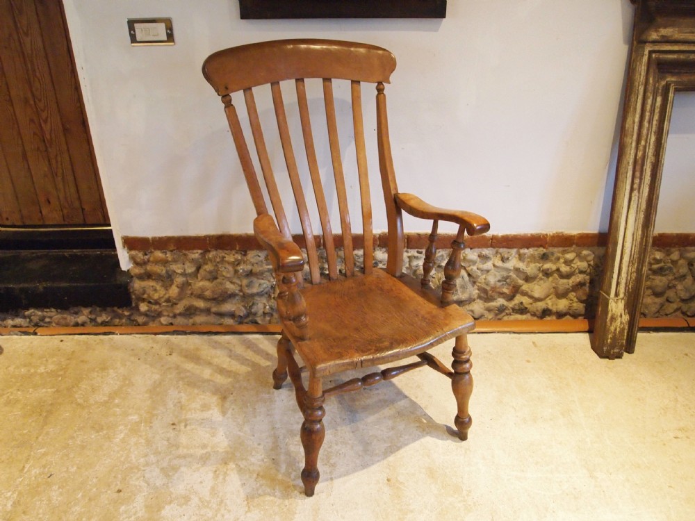 Chair super Victorian Grandfather chair lathe back c1870 View VII
