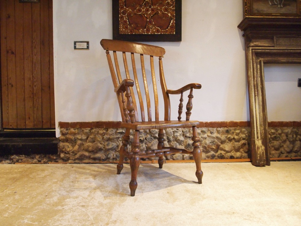 Chair super Victorian Grandfather chair lathe back c1870 View VIII