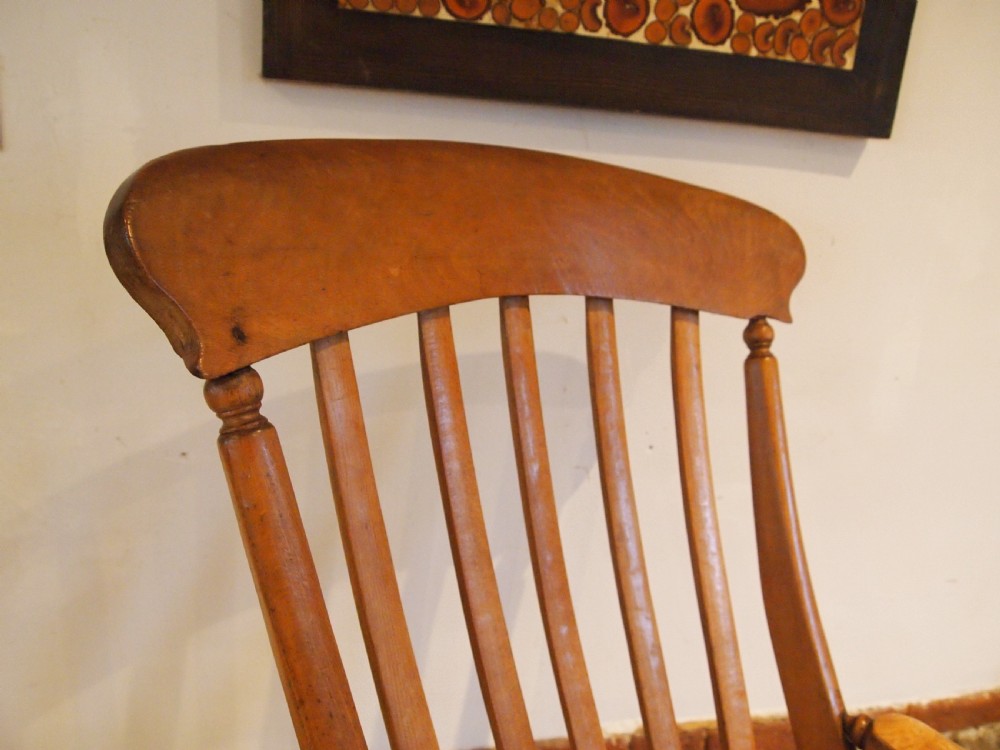 Chair super Victorian Grandfather chair lathe back c1870 View IX