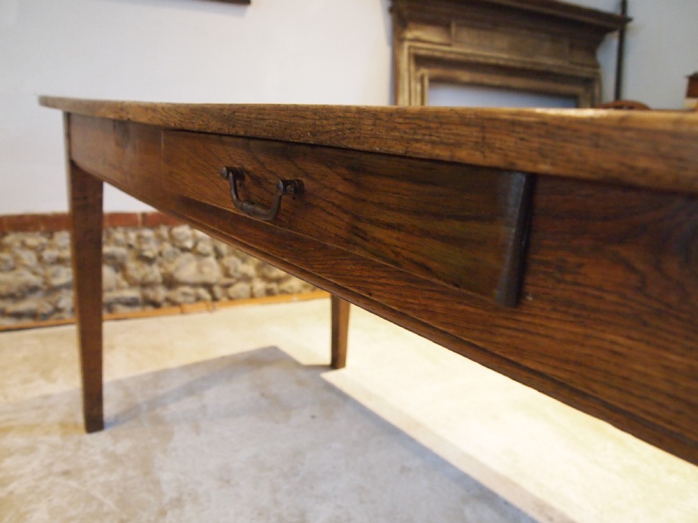 Table stunning English Oak refectory dining table George III c1800 View IV