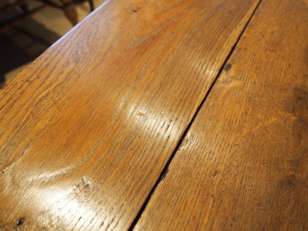 Table stunning English Oak refectory dining table George III c1800 View V