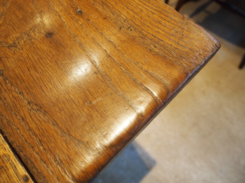 Table stunning English Oak refectory dining table George III c1800 View VII
