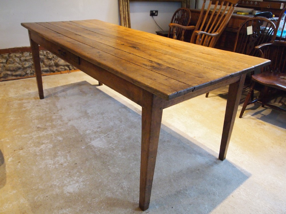 Table stunning English Oak refectory dining table George III c1800 View IX