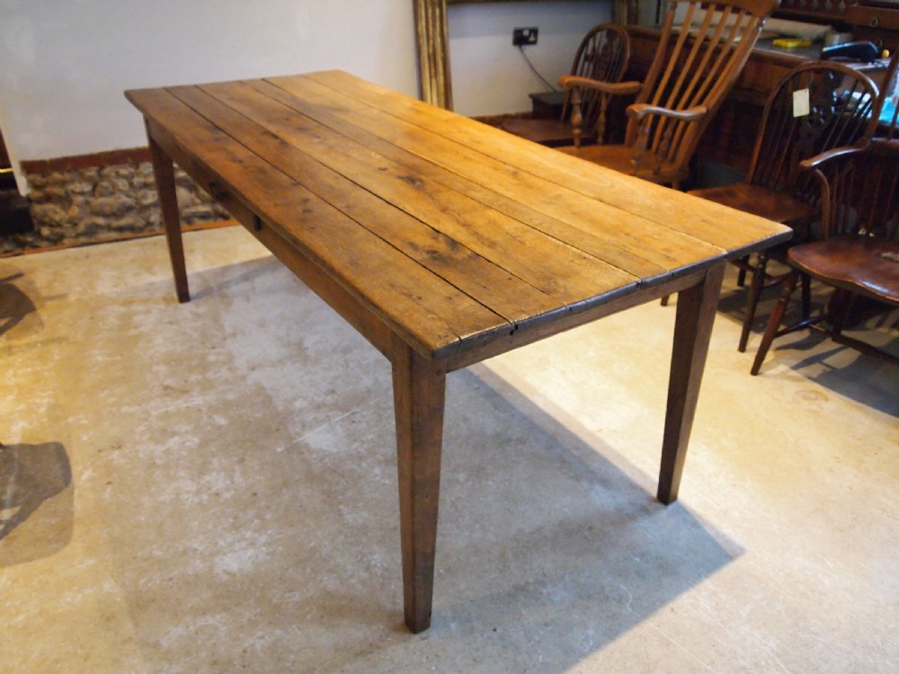 Table stunning English Oak refectory dining table George III c1800 View XIII