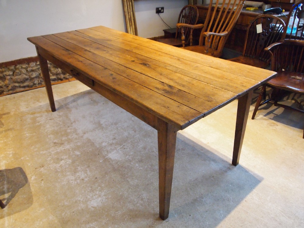 Table stunning English Oak refectory dining table George III c1800 View XVI