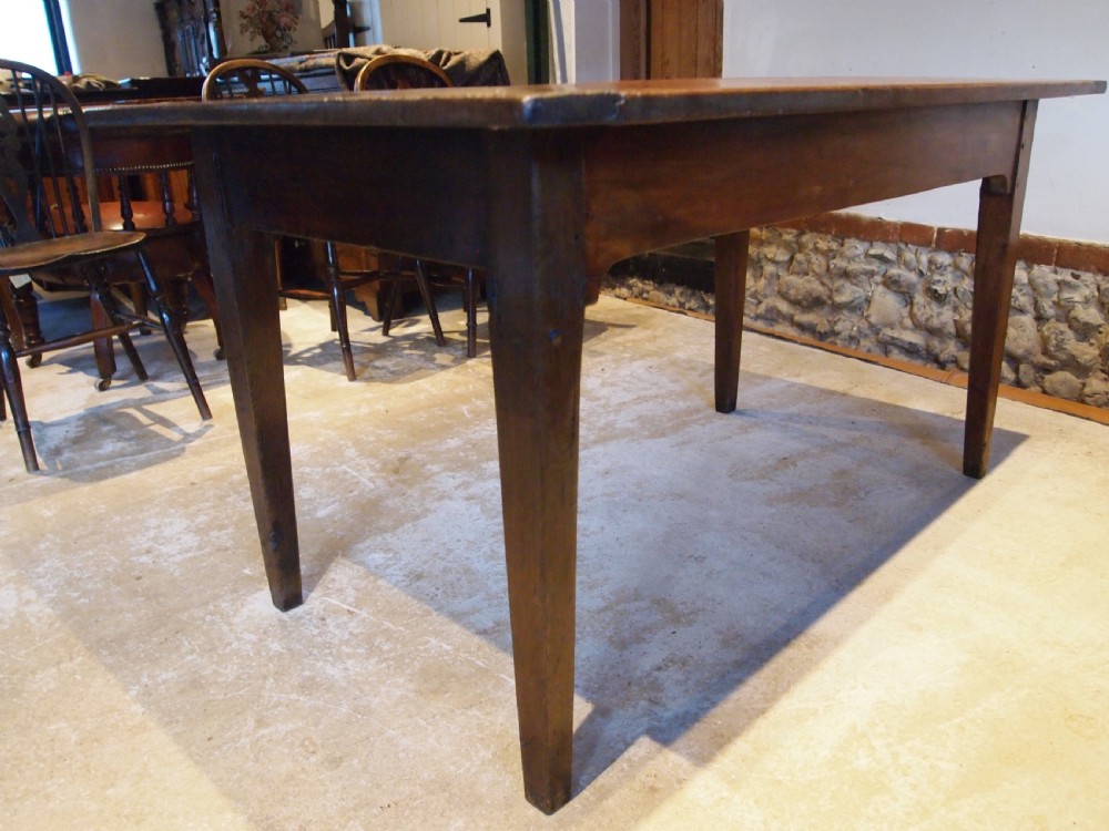 Table refectory farmhouse dining French Cherry and Oak c1840 View III