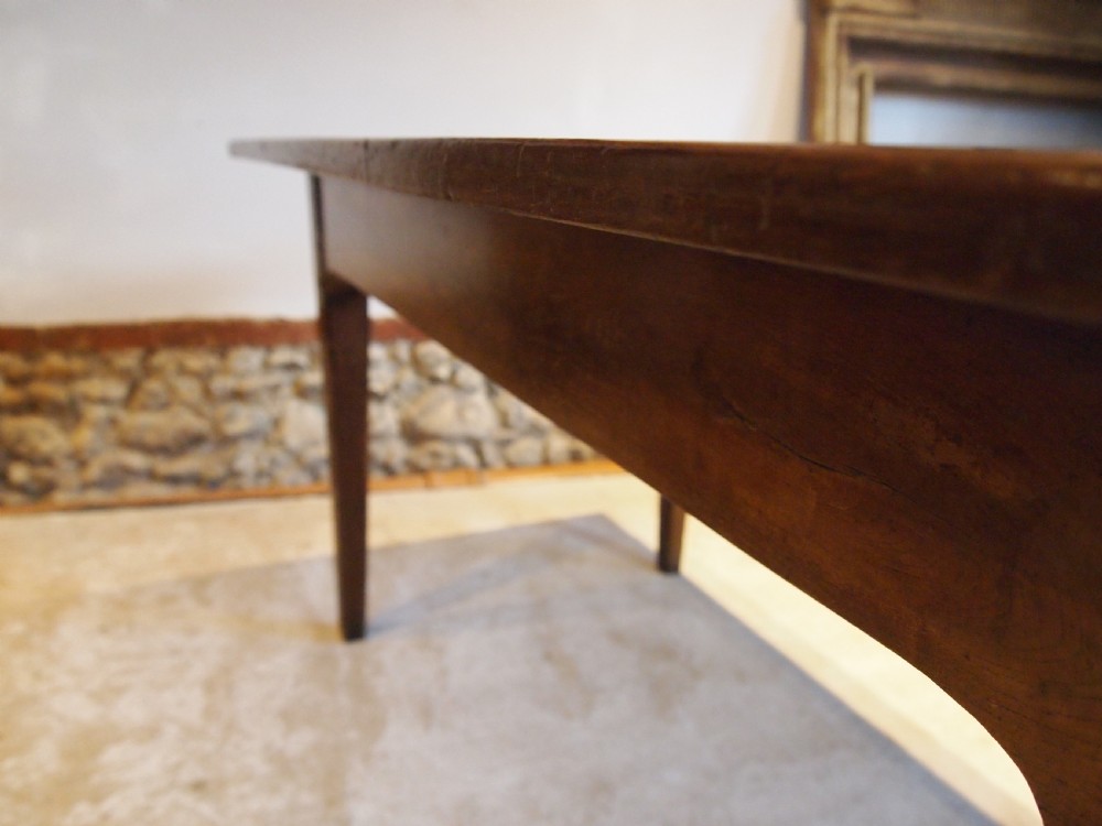 Table refectory farmhouse dining French Cherry and Oak c1840 View IV