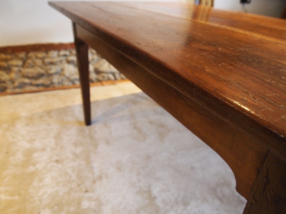 Table refectory farmhouse dining French Cherry and Oak c1840 View VI